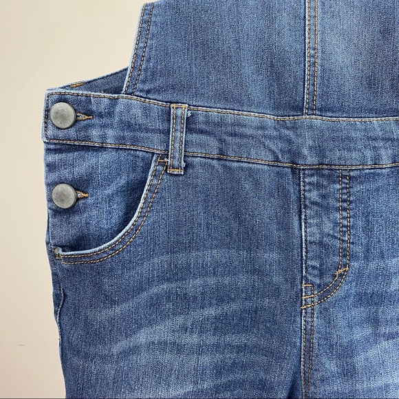 Cherokee bib denim overalls straight leg medium wash - Picture 4 of 8